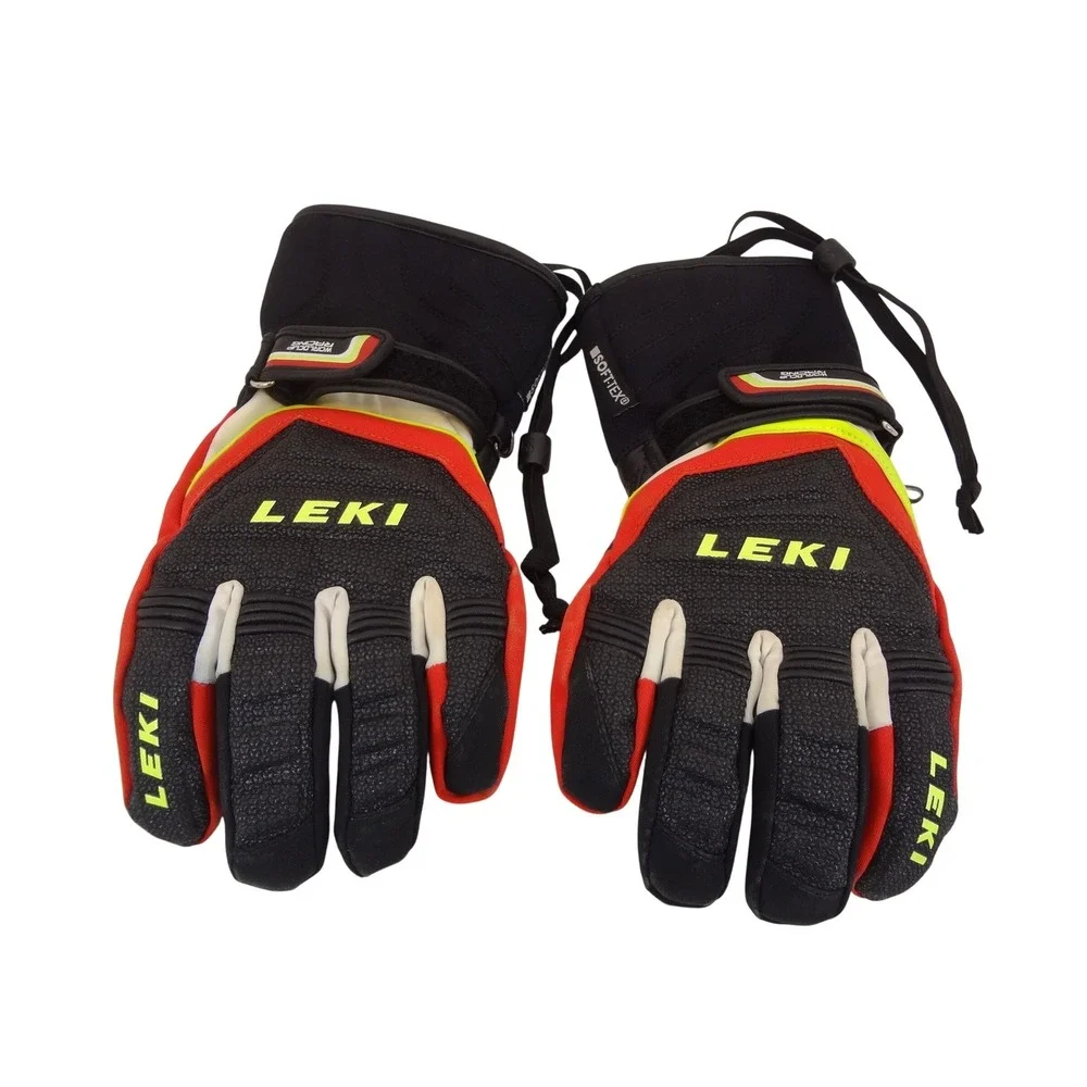 Leki Worldcup Racing Gloves Kids Size 7 Black Red Excellent Trigger S Ski Gear